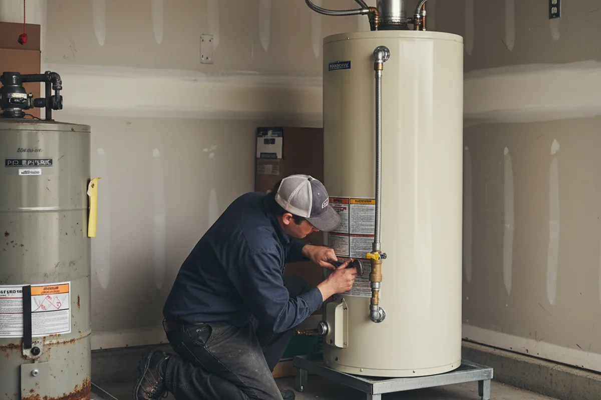 Water heater and shutoff valve replacement in Barclay
